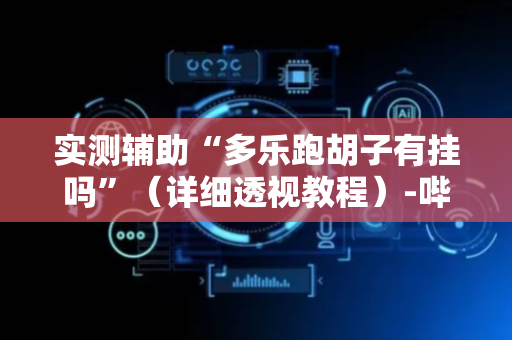 实测辅助“多乐跑胡子有挂吗”（详细透视教程）-哔哩哔哩