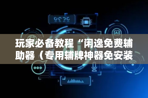 玩家必备教程“闲逸免费辅助器（专用辅牌神器免安装）