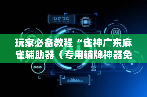玩家必备教程“雀神广东麻雀辅助器（专用辅牌神器免安装）