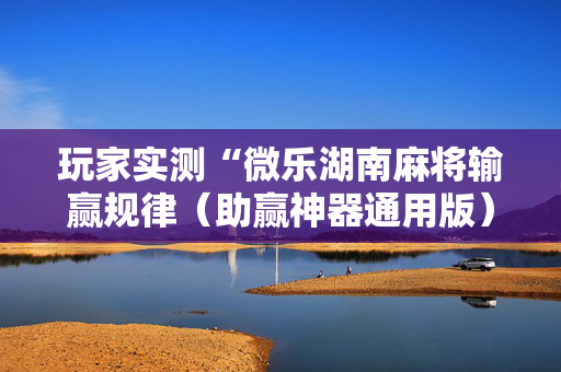 玩家实测“微乐湖南麻将输赢规律（助赢神器通用版）