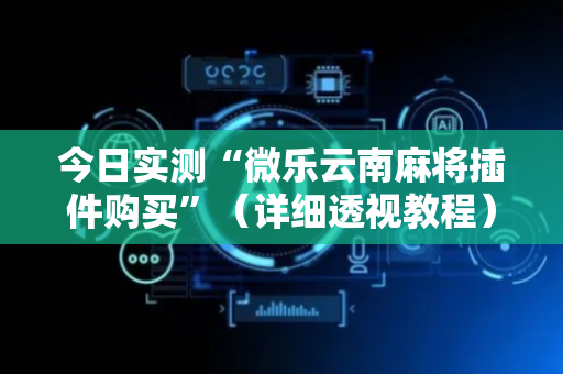 今日实测“微乐云南麻将插件购买”（详细透视教程）-哔哩哔哩