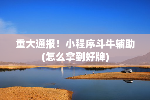 重大通报！小程序斗牛辅助(怎么拿到好牌)