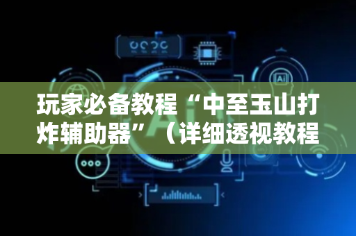 玩家必备教程“中至玉山打炸辅助器”（详细透视教程）-哔哩哔哩