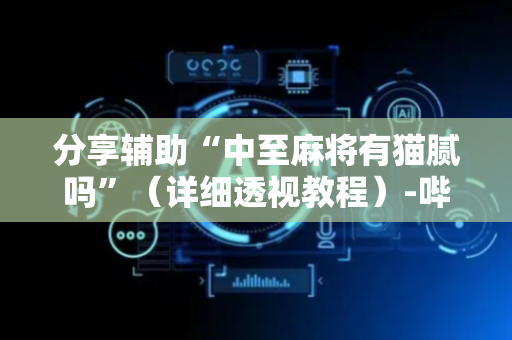 分享辅助“中至麻将有猫腻吗”（详细透视教程）-哔哩哔哩