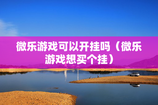 微乐游戏可以开挂吗（微乐游戏想买个挂）