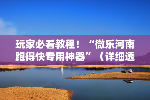 玩家必看教程！“微乐河南跑得快专用神器”（详细透视教程）-哔哩哔哩