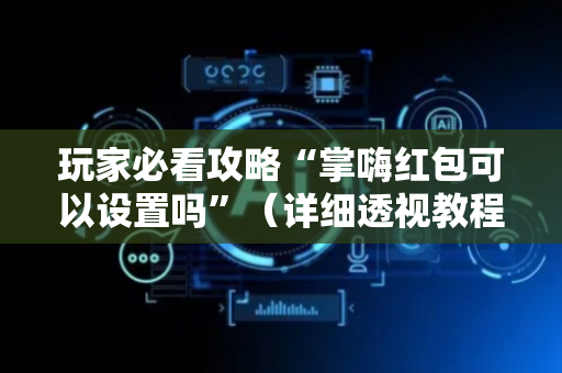 玩家必看攻略“掌嗨红包可以设置吗”（详细透视教程）-哔哩哔哩