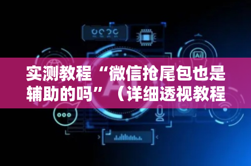 实测教程“微信抢尾包也是辅助的吗”（详细透视教程）-哔哩哔哩