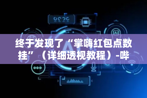 终于发现了“掌嗨红包点数挂”（详细透视教程）-哔哩哔哩
