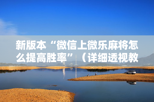 新版本“微信上微乐麻将怎么提高胜率”（详细透视教程）-哔哩哔哩