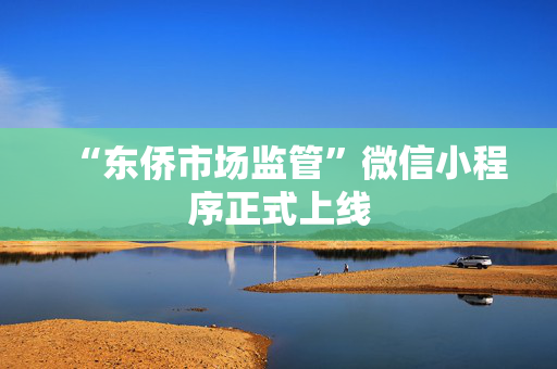 “东侨市场监管”微信小程序正式上线