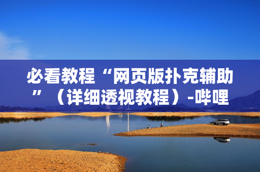 必看教程“网页版扑克辅助”（详细透视教程）-哔哩哔哩