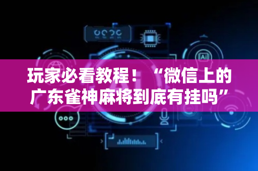 玩家必看教程！“微信上的广东雀神麻将到底有挂吗”（详细透视教程）-哔哩哔哩