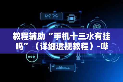 教程辅助“手机十三水有挂吗”（详细透视教程）-哔哩哔哩