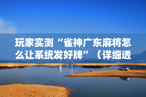 玩家实测“雀神广东麻将怎么让系统发好牌”（详细透视教程）-哔哩哔哩