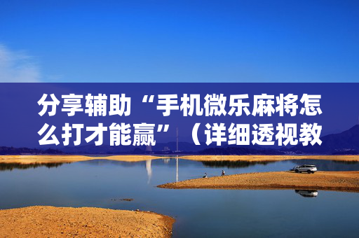 分享辅助“手机微乐麻将怎么打才能赢”（详细透视教程）-哔哩哔哩