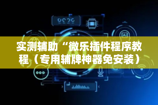 实测辅助“微乐插件程序教程（专用辅牌神器免安装）