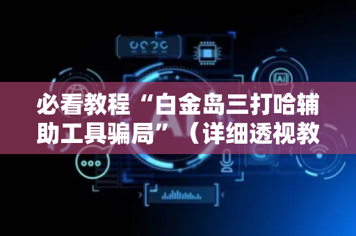 必看教程“白金岛三打哈辅助工具骗局”（详细透视教程）-哔哩哔哩