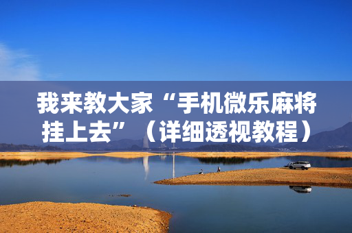 我来教大家“手机微乐麻将挂上去”（详细透视教程）-哔哩哔哩