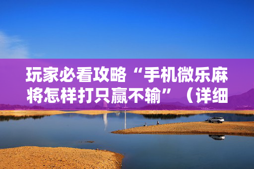 玩家必看攻略“手机微乐麻将怎样打只赢不输”（详细透视教程）-哔哩哔哩