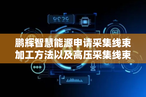鹏辉智慧能源申请采集线束加工方法以及高压采集线束专利，可有效提高绝缘耐压的可靠性