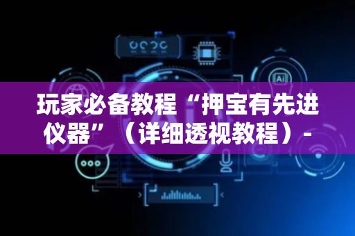 玩家必备教程“押宝有先进仪器”（详细透视教程）-哔哩哔哩