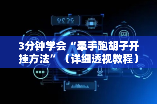 3分钟学会“牵手跑胡子开挂方法”（详细透视教程）-哔哩哔哩