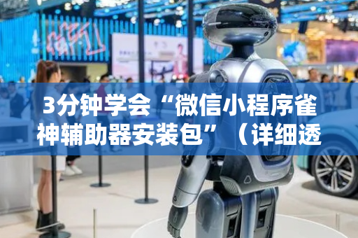 3分钟学会“微信小程序雀神辅助器安装包”（详细透视教程）-哔哩哔哩