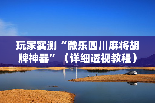 玩家实测“微乐四川麻将胡牌神器”（详细透视教程）-哔哩哔哩