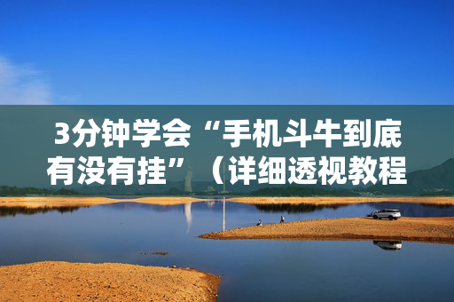 3分钟学会“手机斗牛到底有没有挂”（详细透视教程）-哔哩哔哩