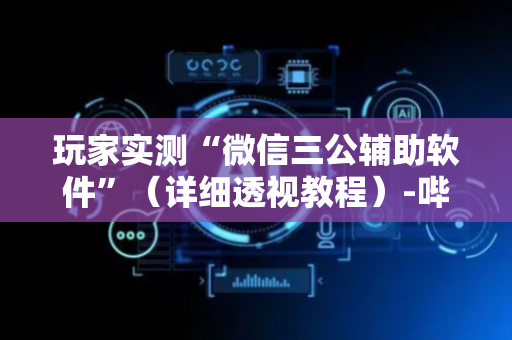 玩家实测“微信三公辅助软件”（详细透视教程）-哔哩哔哩