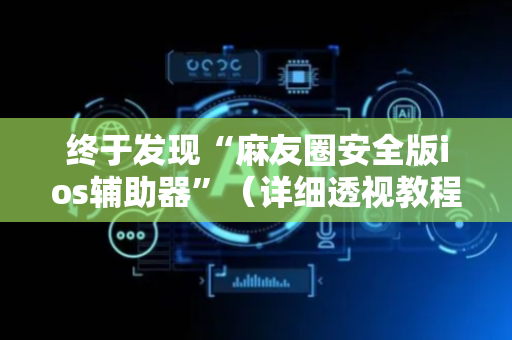 终于发现“麻友圈安全版ios辅助器”（详细透视教程）-哔哩哔哩