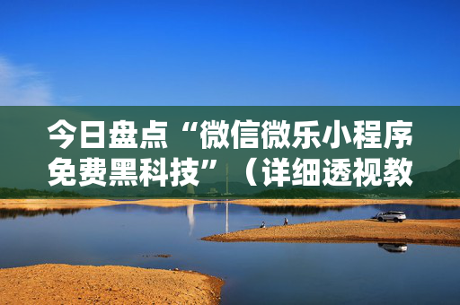 今日盘点“微信微乐小程序免费黑科技”（详细透视教程）-哔哩哔哩