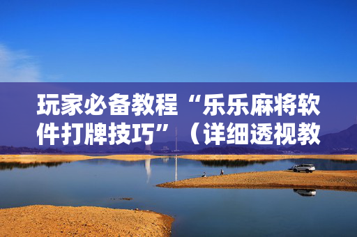 玩家必备教程“乐乐麻将软件打牌技巧”（详细透视教程）-哔哩哔哩