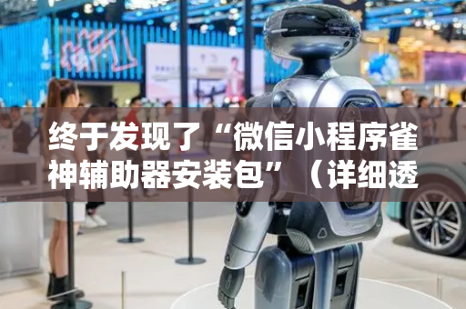 终于发现了“微信小程序雀神辅助器安装包”（详细透视教程）-哔哩哔哩