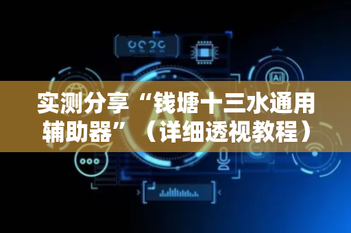 实测分享“钱塘十三水通用辅助器”（详细透视教程）-哔哩哔哩