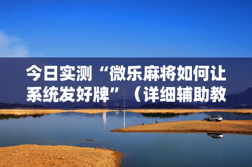 今日实测“微乐麻将如何让系统发好牌”（详细辅助教程）-哔哩哔哩