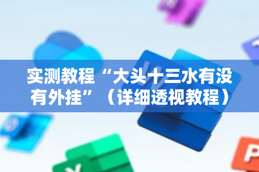 实测教程“大头十三水有没有外挂”（详细透视教程）-哔哩哔哩