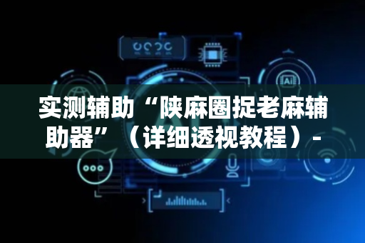 实测辅助“陕麻圈捉老麻辅助器”（详细透视教程）-哔哩哔哩