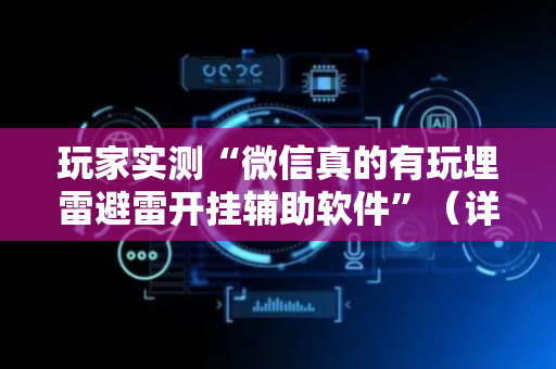 玩家实测“微信真的有玩埋雷避雷开挂辅助软件”（详细透视教程）-哔哩哔哩