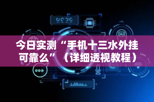 今日实测“手机十三水外挂可靠么”（详细透视教程）-哔哩哔哩