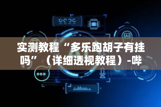 实测教程“多乐跑胡子有挂吗”（详细透视教程）-哔哩哔哩