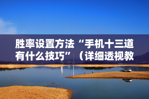 胜率设置方法“手机十三道有什么技巧”（详细透视教程）-哔哩哔哩