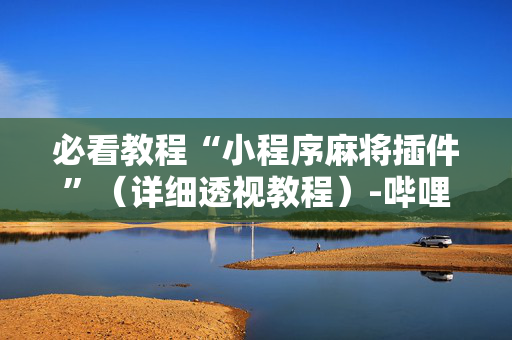 必看教程“小程序麻将插件”（详细透视教程）-哔哩哔哩