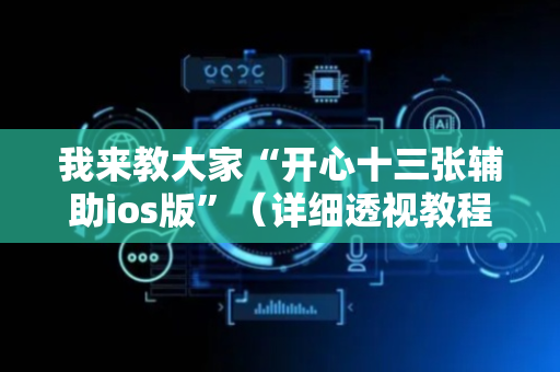 我来教大家“开心十三张辅助ios版”（详细透视教程）-哔哩哔哩