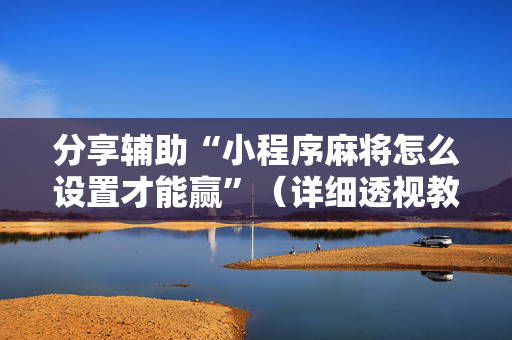分享辅助“小程序麻将怎么设置才能赢”（详细透视教程）-哔哩哔哩