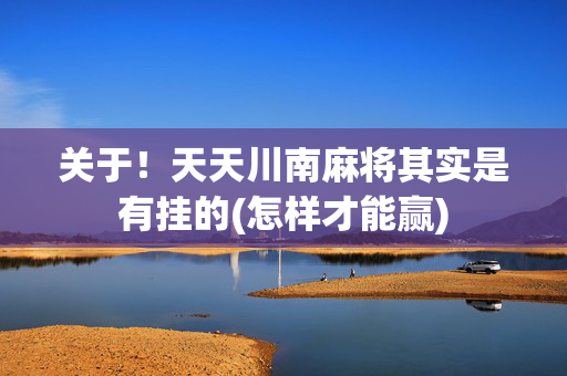 关于！天天川南麻将其实是有挂的(怎样才能赢)