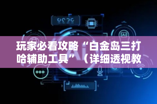 玩家必看攻略“白金岛三打哈辅助工具”（详细透视教程）-哔哩哔哩