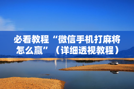必看教程“微信手机打麻将怎么赢”（详细透视教程）-哔哩哔哩