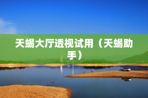 天蝎大厅透视试用（天蝎助手）